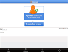 Tablet Screenshot of denunciascolectivas.com